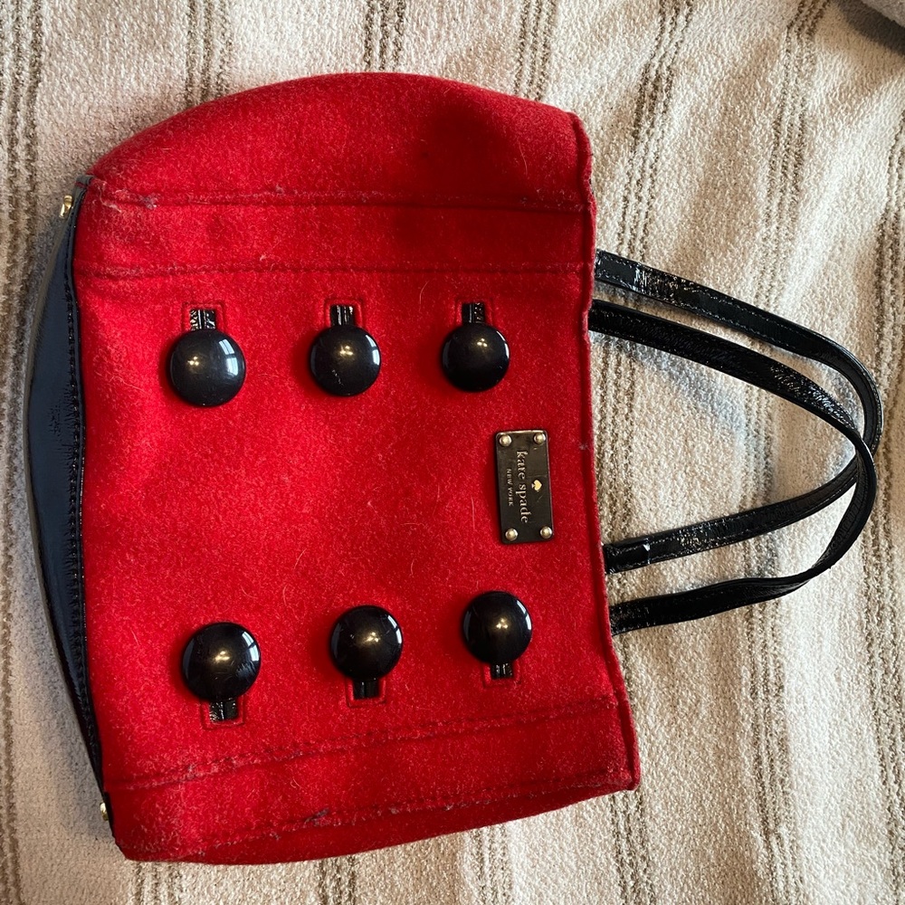 RED CLOTH KATE SPADE BAG